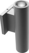 RAB CDLED2WU-10W-20D927-S CDLED 2" Wall Mount Uplight Cylinder Light – 10W – 2700K – 20° Beam Angle – 583 Lumens – 120-277V – Silver Finish