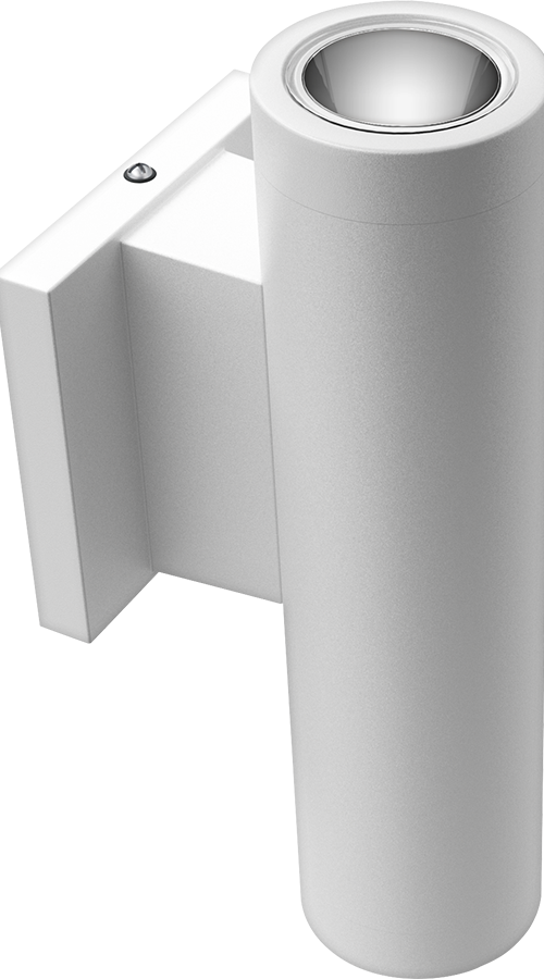 RAB CDLED2WU-10W-WW930-W CDLED 2" Wall Mount Uplight Cylinder Light – 10W – 3000K – Wide Beam – 596 Lumens – 120-277V – White Finish