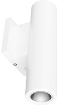RAB CDLED2W-20W-20D930-W CDLED 2" Wall Mount Up/Down Cylinder Light – 20W – 3000K – 20° Beam Angle – 1170 Lumens – 120-277V – White Finish