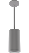 RAB CDLED4PS-20W-50D940-S CDLED 4" Pendant Cylinder Light – Stem Mount – 20W – 4000K – 50° Beam Angle – 1808 Lumens – 120-277V – Silver Finish