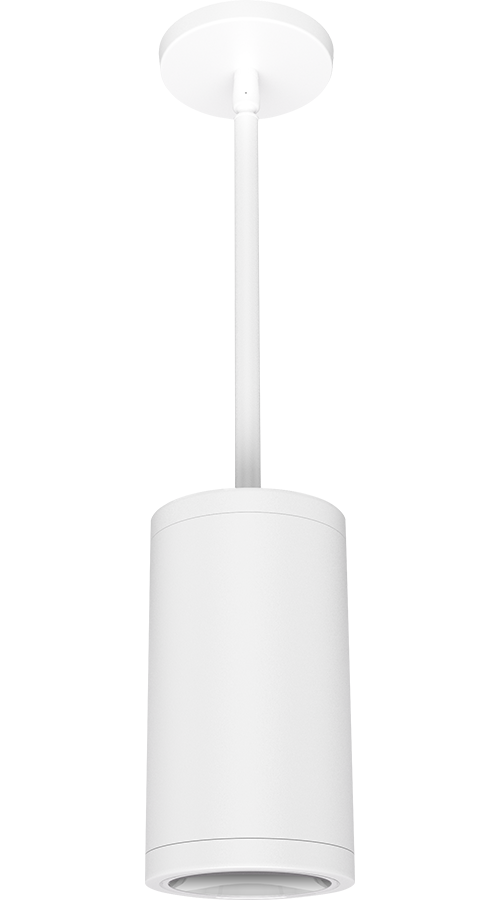 RAB CDLED4PS-20W-50D927-W CDLED 4" Pendant Cylinder Light – Stem Mount – 20W – 2700K – 50° Beam Angle – 1574 Lumens – 120-277V – White Finish