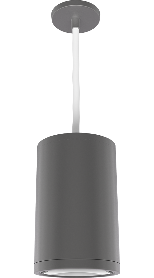 RAB CDLED6PC-26W-50D950-S CDLED 6" Pendant Cylinder Light – Cord Mount – 26W – 5000K – 50° Beam Angle – 2491 Lumens – 120-277V – Silver Finish