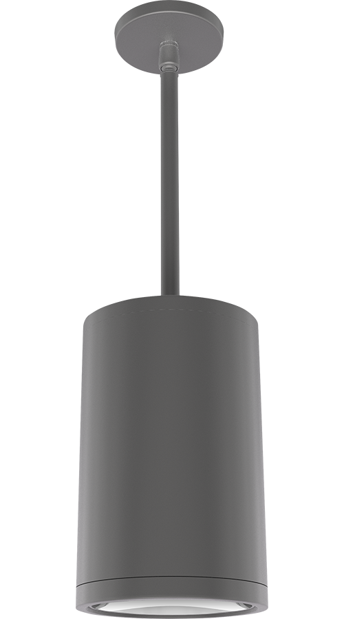 RAB CDLED6PS-20W-50D950-S CDLED 6" Pendant Cylinder Light – Stem Mount – 20W – 5000K – 50° Beam Angle – 1853 Lumens – 120-277V – Silver Finish