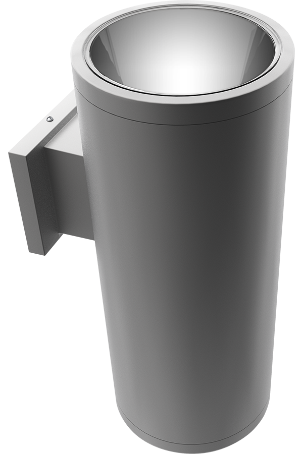 RAB CDLED6WU-26W-80D950-S CDLED 6" Wall Mount Uplight Cylinder Light – 26W – 5000K – 80° Beam Angle – 2483 Lumens – 120-277V – Silver Finish