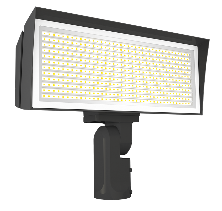RAB FFLEDLYSF/480 FFLED Field-Adjustable Large LED Flood Light – 120W/180W/230W Selectable – 3000K – 17411-36140 Lumens – 480V – Slipfitter Mount – Bronze Finish