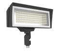RAB FFLEDMY/7PR FFLED Field-Adjustable Medium LED Flood Light – 52W/80W Selectable – 3000K – 7467-9758 Lumens – 120-277V – NEMA 7-Pin Receptacle – Knuckle Mount – Bronze Finish