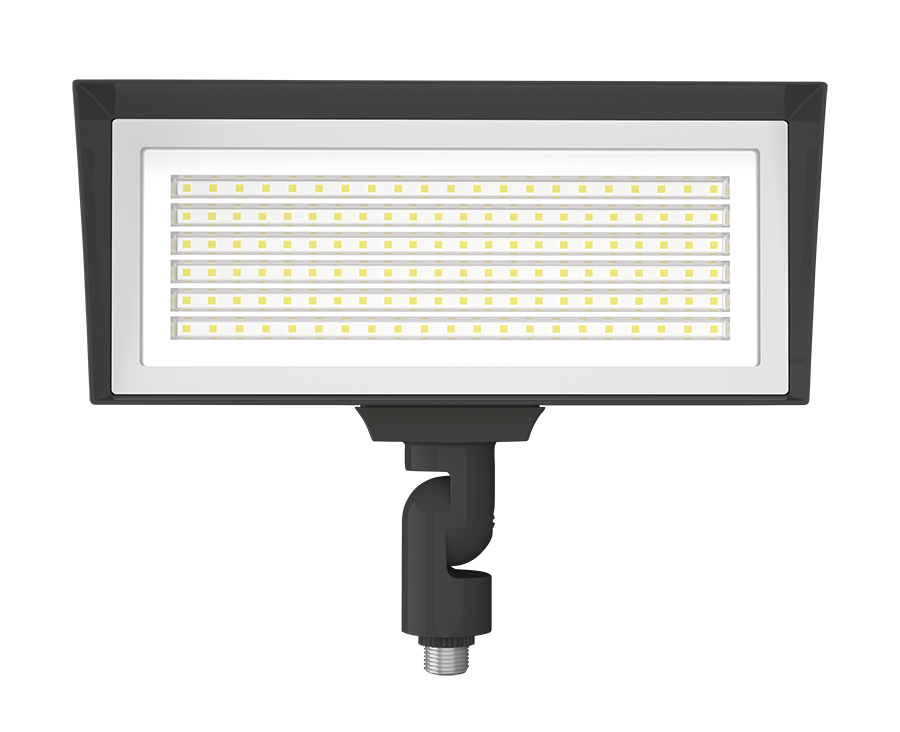 RAB FFLEDMY FFLED Field-Adjustable Medium LED Flood Light – 52W/80W Selectable – 3000K – 7467-9758 Lumens – 120-277V – Knuckle Mount – Bronze Finish