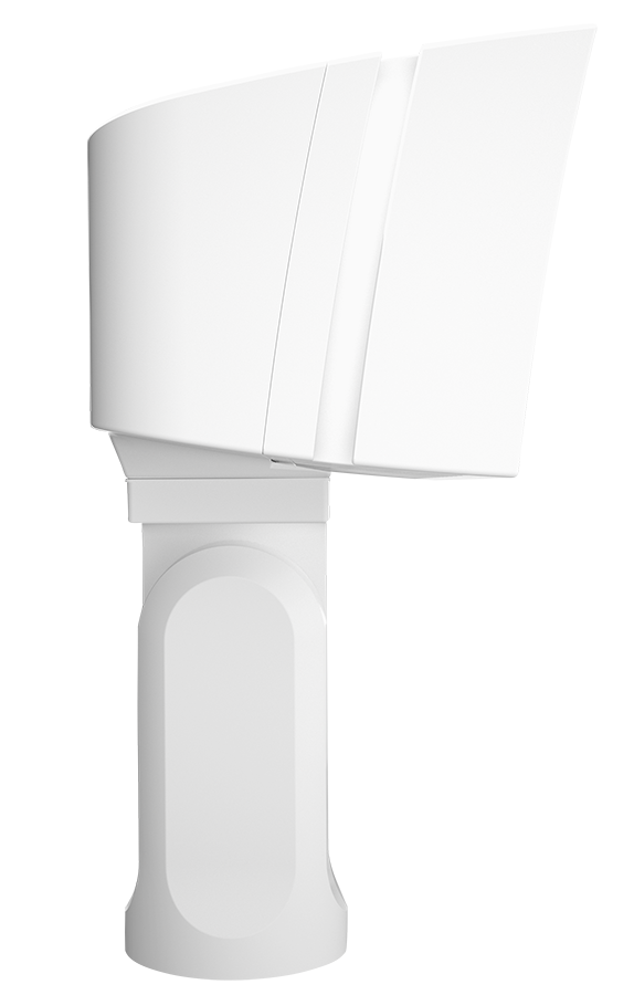 RAB FFLEDMYSFW/7PR FFLED Field-Adjustable Medium LED Flood Light – 52W/80W Selectable – 3000K – 7467-9758 Lumens – 120-277V – NEMA 7-Pin Receptacle – Slipfitter Mount – White Finish