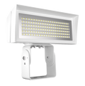 RAB FFLEDMTW FFLED Field-Adjustable Medium LED Flood Light – 52W/80W Selectable – 4000K/5000K Selectable – 8138-10813 Lumens – 120-277V – Trunnion Mount – White Finish