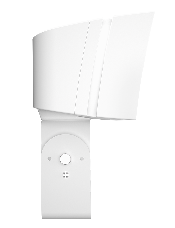 RAB FFLEDMTW FFLED Field-Adjustable Medium LED Flood Light – 52W/80W Selectable – 4000K/5000K Selectable – 8138-10813 Lumens – 120-277V – Trunnion Mount – White Finish