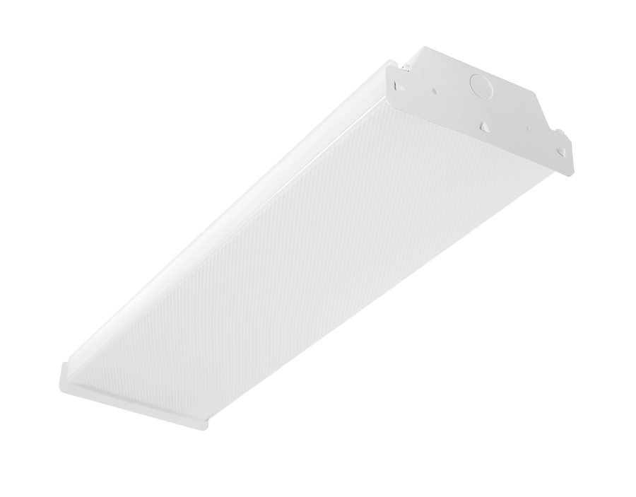 RAB GUSJR2/MVS/E GUS JR Field-Adjustable LED Wrap Light – 2ft – Selectable 10W/15W/20W – Selectable 3500K/4000K/5000K – 1382-2790 Lumens – 120-277V – Microwave Occupancy Sensor – Emergency Battery Backup