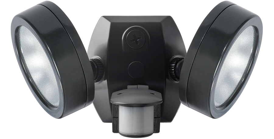 RAB SMSLES2X13 LESLIE SMS Dual Head Bullet Flood Light – 26W – 5000K – 2716 Lumens – 120V – 80 CRI – Bronze Finish