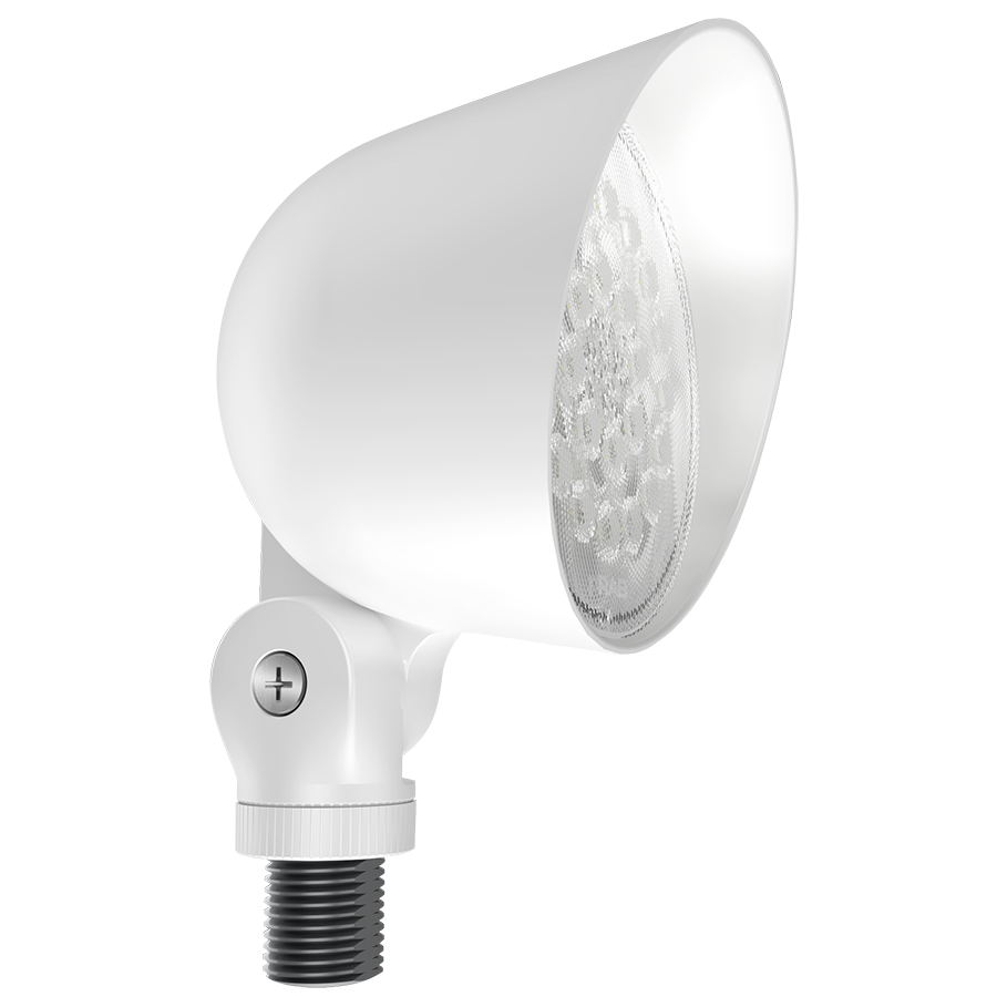 RAB LF17W L17 Field-Adjustable Landscape Light – Selectable 1W/2W/4W/5W/8W – Selectable 2700K/3000K/3500K/4000K/5000K – 179-1115 Lumens – 120V – Knuckle Mount – White Finish