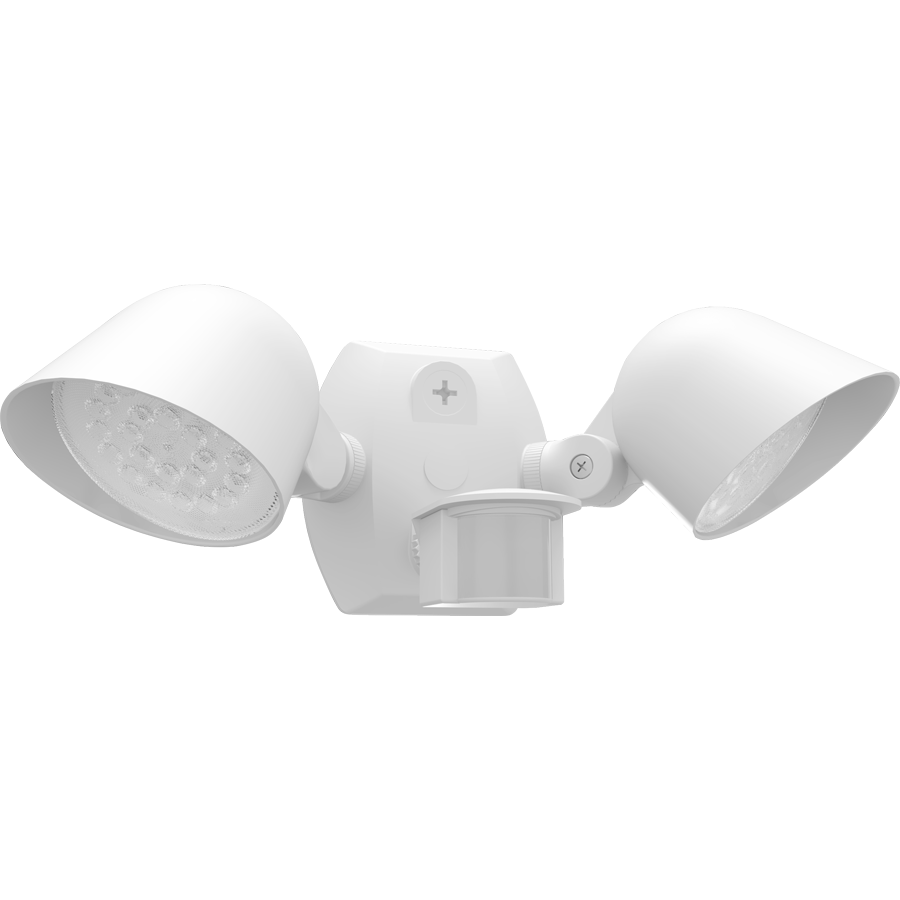 RAB LF17X2W/SMS Field-Adjustable Landscape Light – Dual Head – Selectable 3W/5W/8W/10W/16W – Selectable 2700K/3000K/3500K/4000K/5000K – 358-2230 Lumens – 120V – SMS500 Mount – White Finish