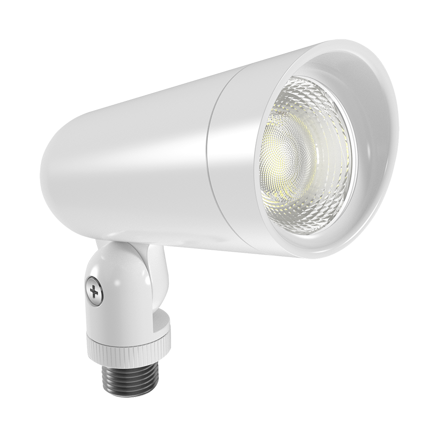 RAB LF34SYAW L34 Landscape Light – Small – 8W – Amber LED – 182 Lumens – 120V – White Finish