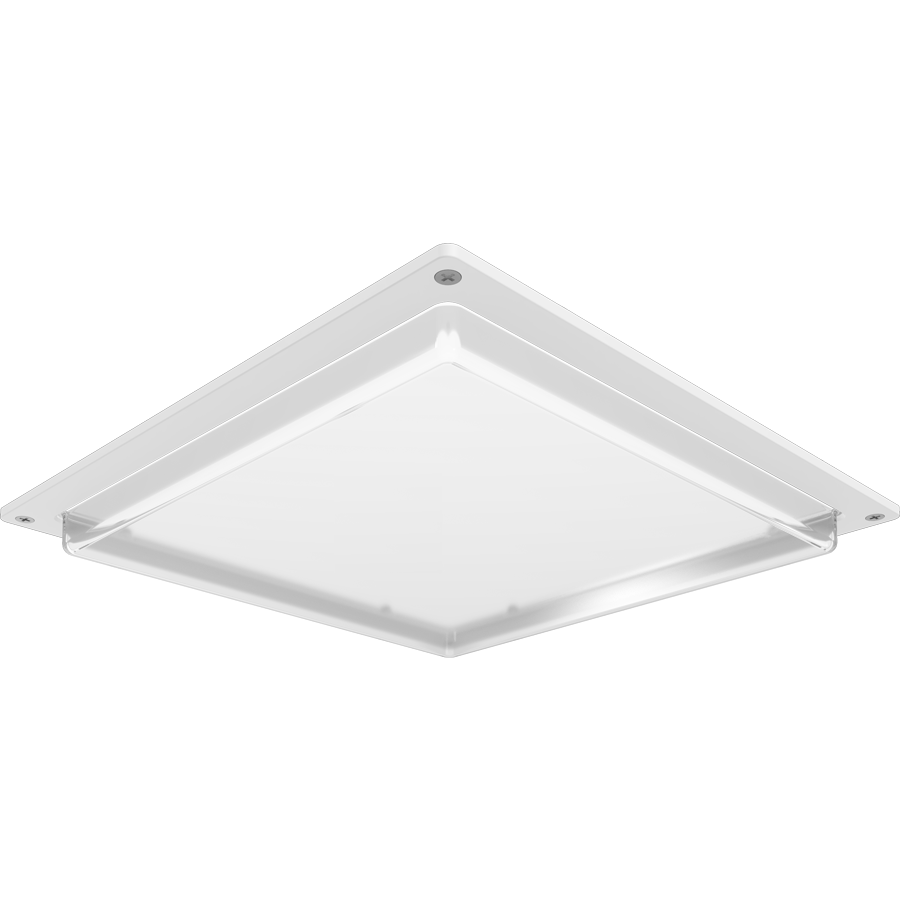 RAB LFVAN34W VAN34 Drop Clear Lens & Door Frame Kit with Screws – White Finish