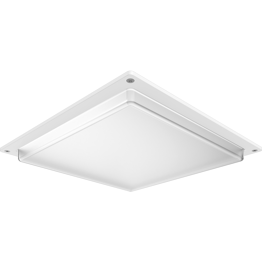 RAB LFVAN34W-FR VAN34 Drop Frosted Lens & Door Frame Kit with Screws – White Finish