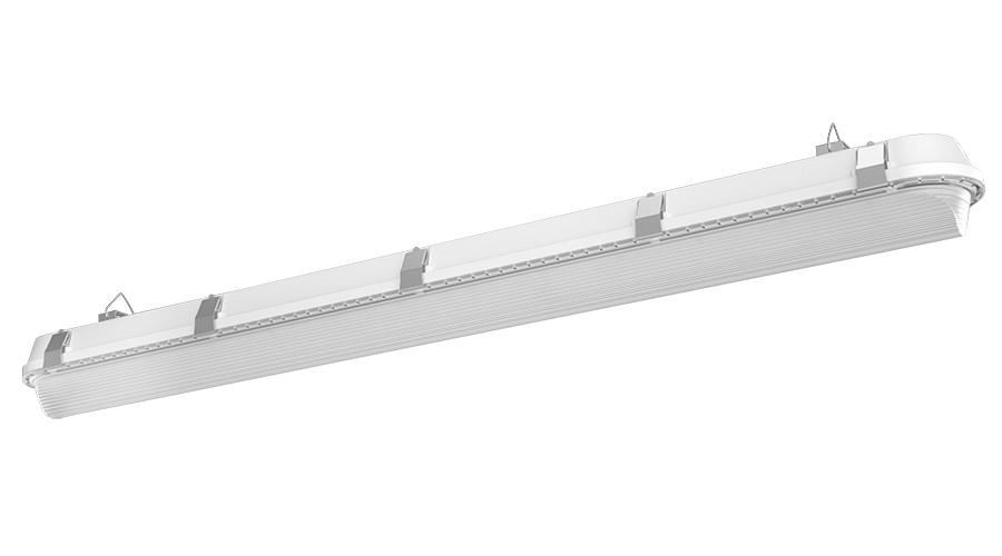 RAB SHARK4/E SHARK4 LED Linear Washdown Light with Emergency Battery Backup - 4ft - 4489-7323 Lumens - 30W–50W Selectable Wattage - 120-277V