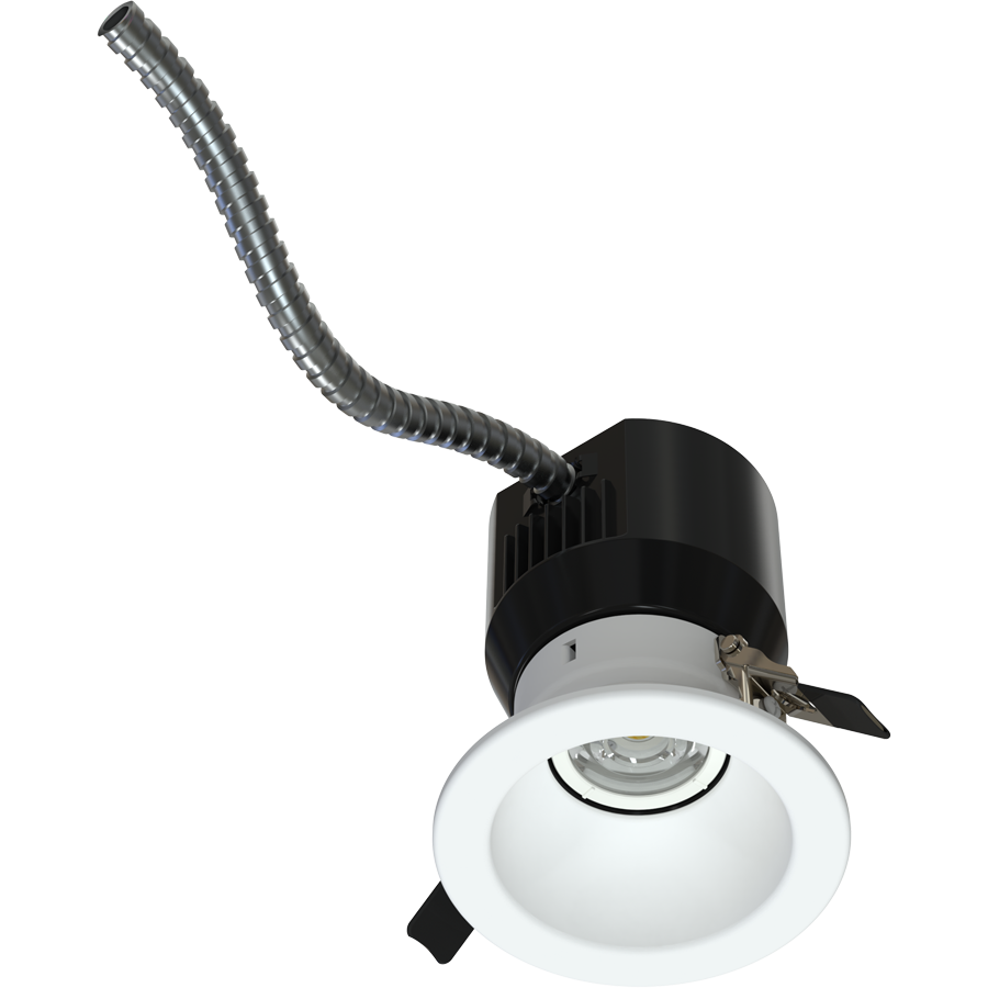 RAB ND22-12-3RW ND22 3-Inch Modular Downlight – Selectable 12W – 3-Wattage & 5-CCT Selectable – Adjustable Beam Angle – White Round Trim – 120-277V – 600-1000 Lumens