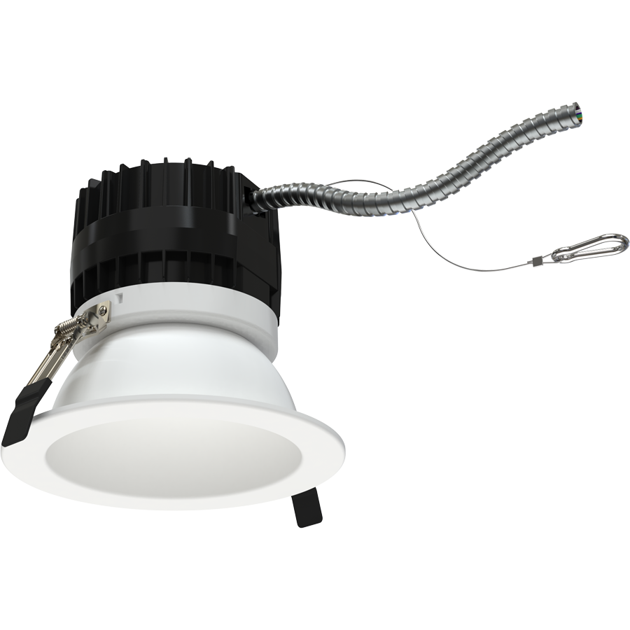 RAB ND22-30-6HRW ND22 6-Inch Modular Downlight – Selectable 30W – 3-Wattage & 5-CCT Selectable – Adjustable Beam Angle – Haze Cone White Round Trim – 120-277V – 1900-2800 Lumens