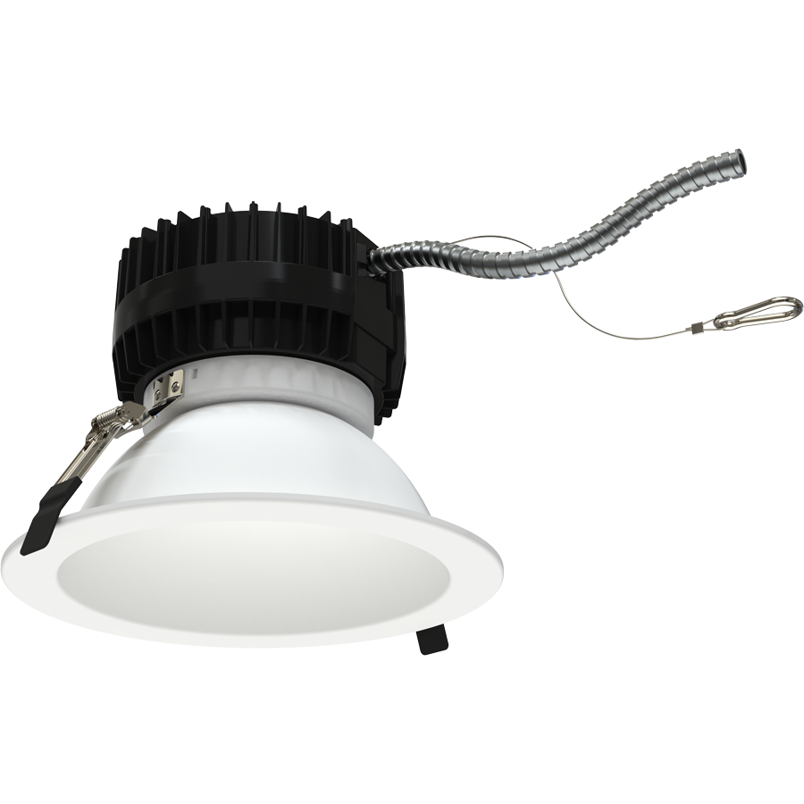 RAB ND22-50-8RW ND22 8-Inch Modular Downlight – Selectable 50W – 3-Wattage & 5-CCT Selectable – Adjustable Beam Angle – White Round Trim – 120-277V – 2900-4500 Lumens