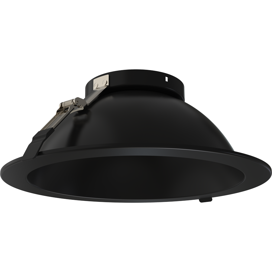 RAB ND22T-10RB ND22 10-Inch Round Trim – Black Cone – Black Flange