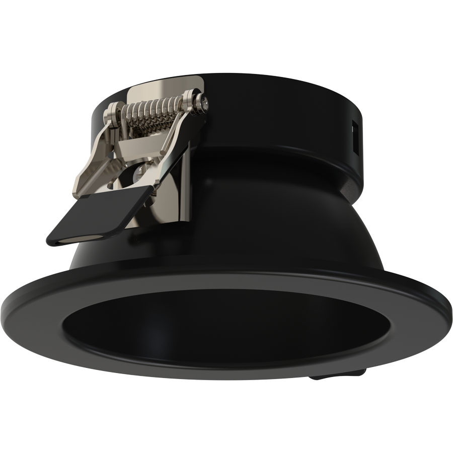 RAB ND22T-3RB ND22 3-Inch Round Trim – Black Cone – Black Flange