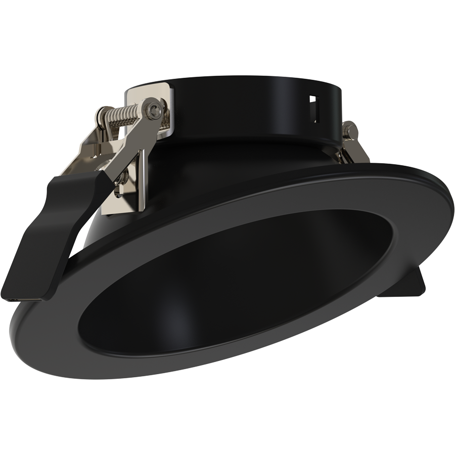 RAB ND22T-3RB-WW ND22 3-Inch Wall Wash Trim – Black Cone – Black Flange