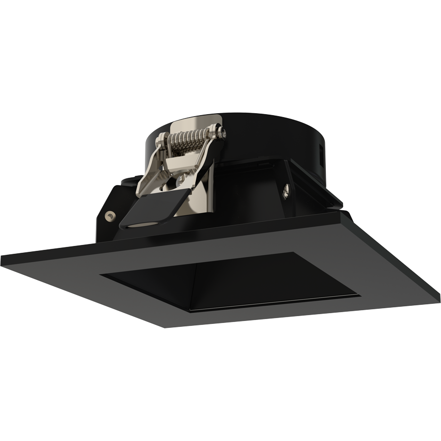 RAB ND22T-3SB ND22 3-Inch Square Trim – Black Cone – Black Flange