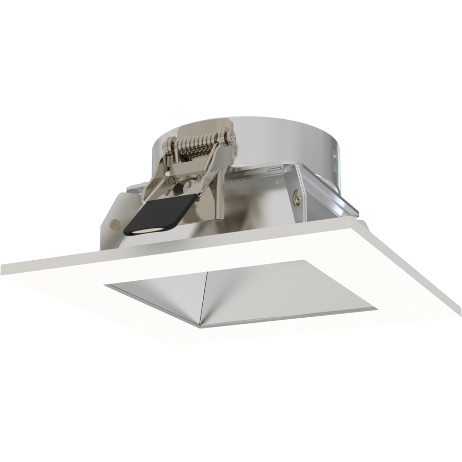 RAB ND22T-3SHW ND22 3-Inch Square Trim – Haze Cone – White Flange