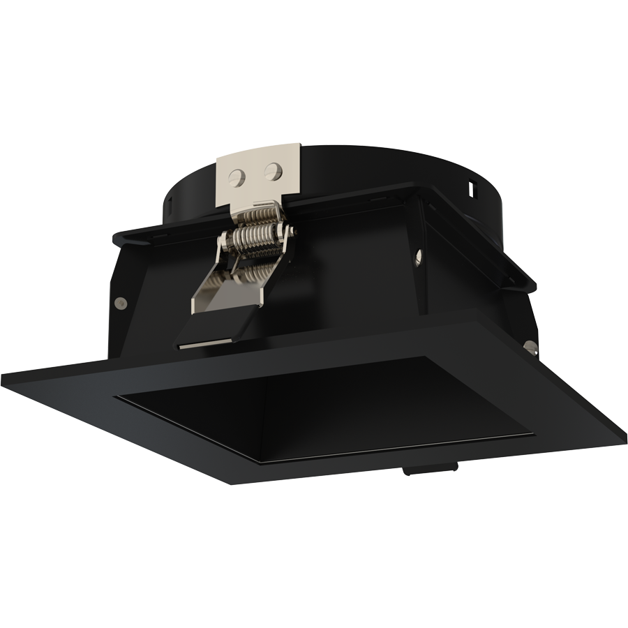 RAB ND22T-4HSB ND22 4-Inch Square Trim – Black Cone – Black Flange