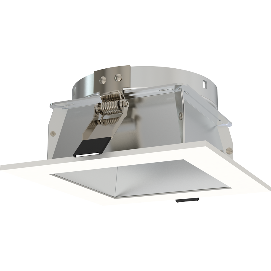 RAB ND22T-4HSHW ND22 4-Inch Square Trim – Haze Cone – White Flange