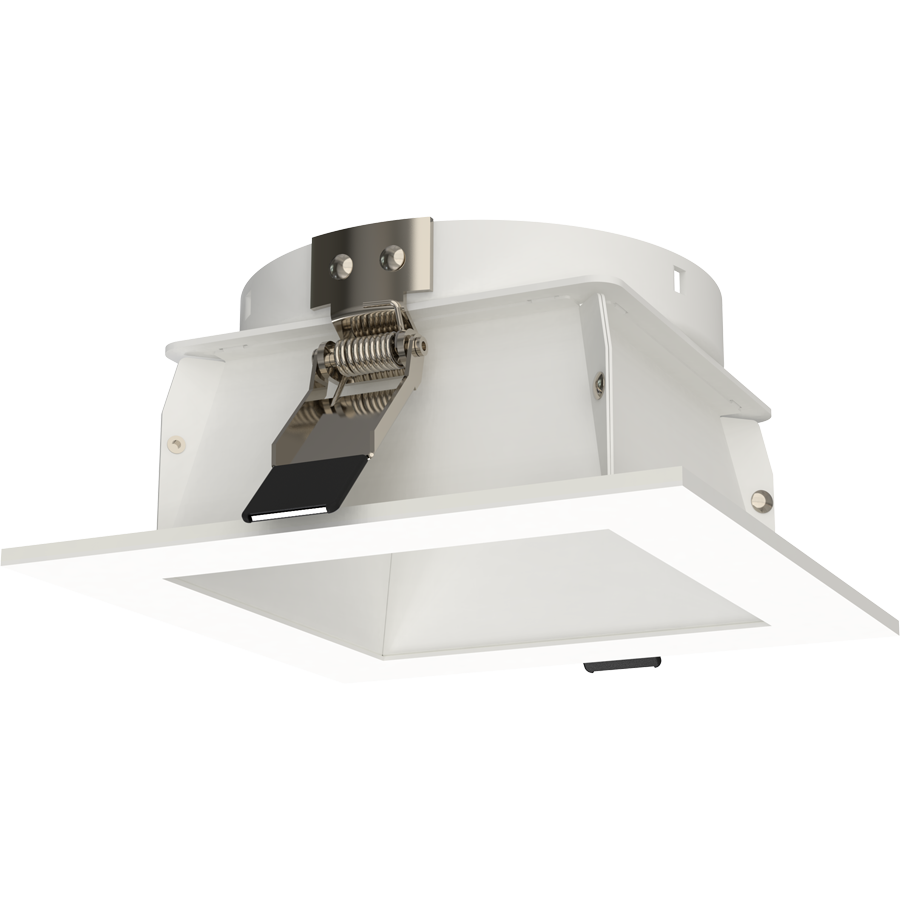 RAB ND22T-4HSW ND22 4-Inch Square Trim – White Cone – White Flange