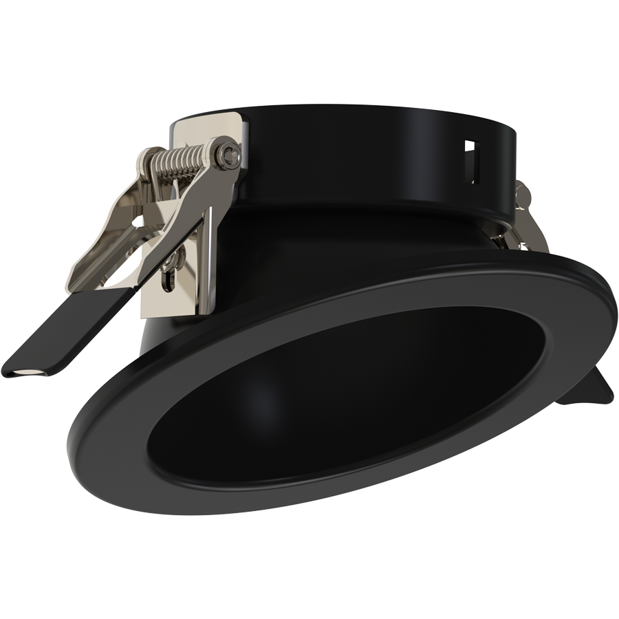 RAB ND22T-4RB-WW ND22 4-Inch Wall Wash Trim – Black Cone – Black Flange