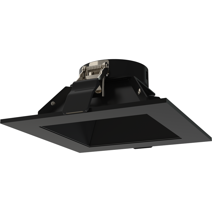 RAB ND22T-4SB ND22 4-Inch Square Trim – Black Cone – Black Flange