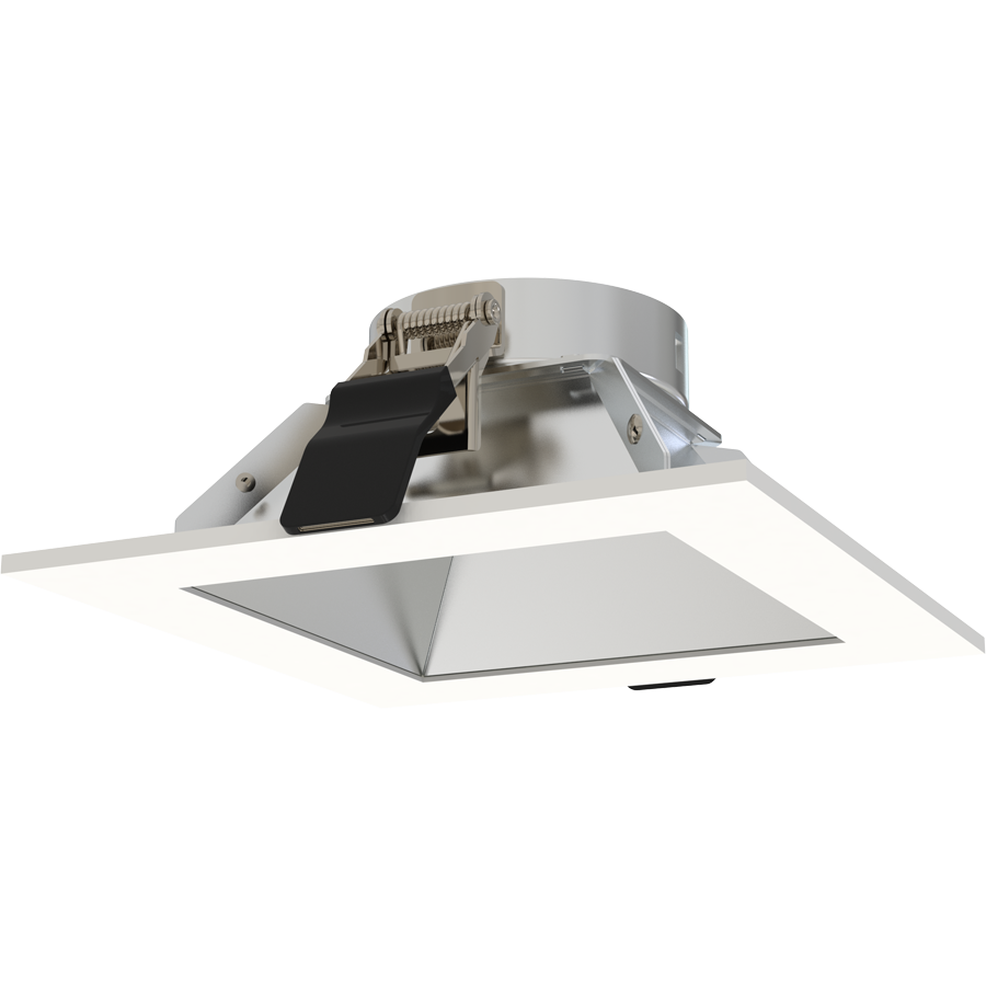 RAB ND22T-4SHW ND22 4-Inch Square Trim – Haze Cone – White Flange