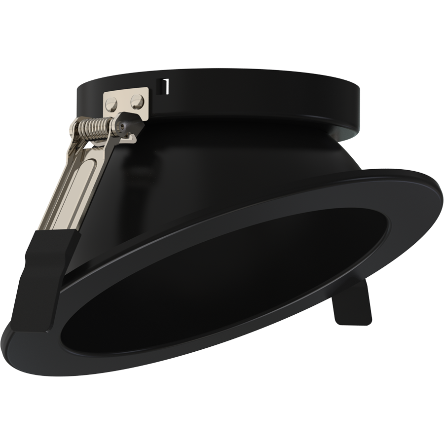 RAB ND22T-6HRB-WW ND22 6-Inch Wall Wash Trim – Black Cone – Black Flange