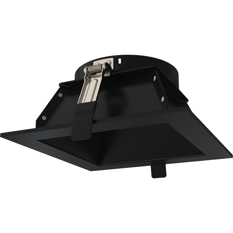 RAB ND22T-6HSB ND22 6-Inch Square Trim – Black Cone – Black Flange