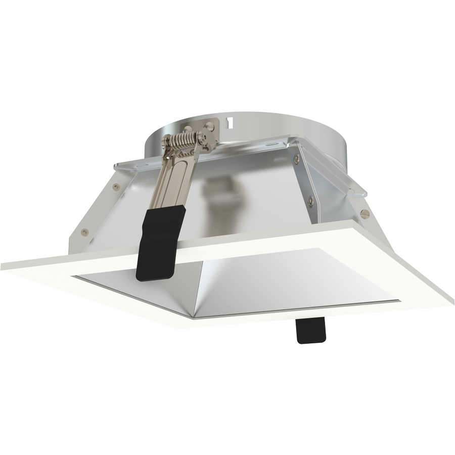 RAB ND22T-6HSHW ND22 6-Inch Square Trim – Haze Cone – White Flange