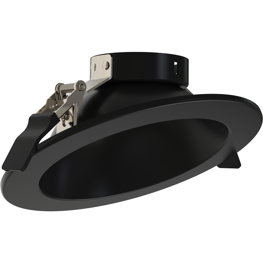 RAB ND22T-6RB-WW ND22 6-Inch Wall Wash Trim – Black Cone – Black Flange