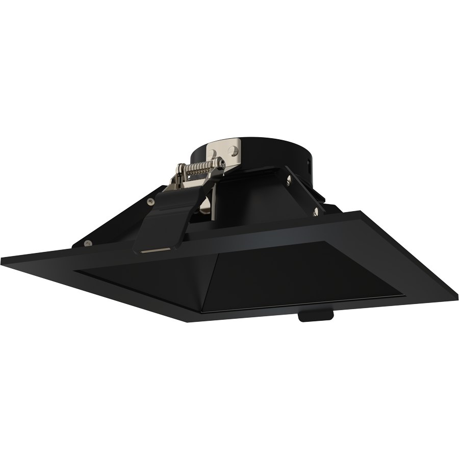 RAB ND22T-6SB ND22 6-Inch Square Trim – Black Cone – Black Flange