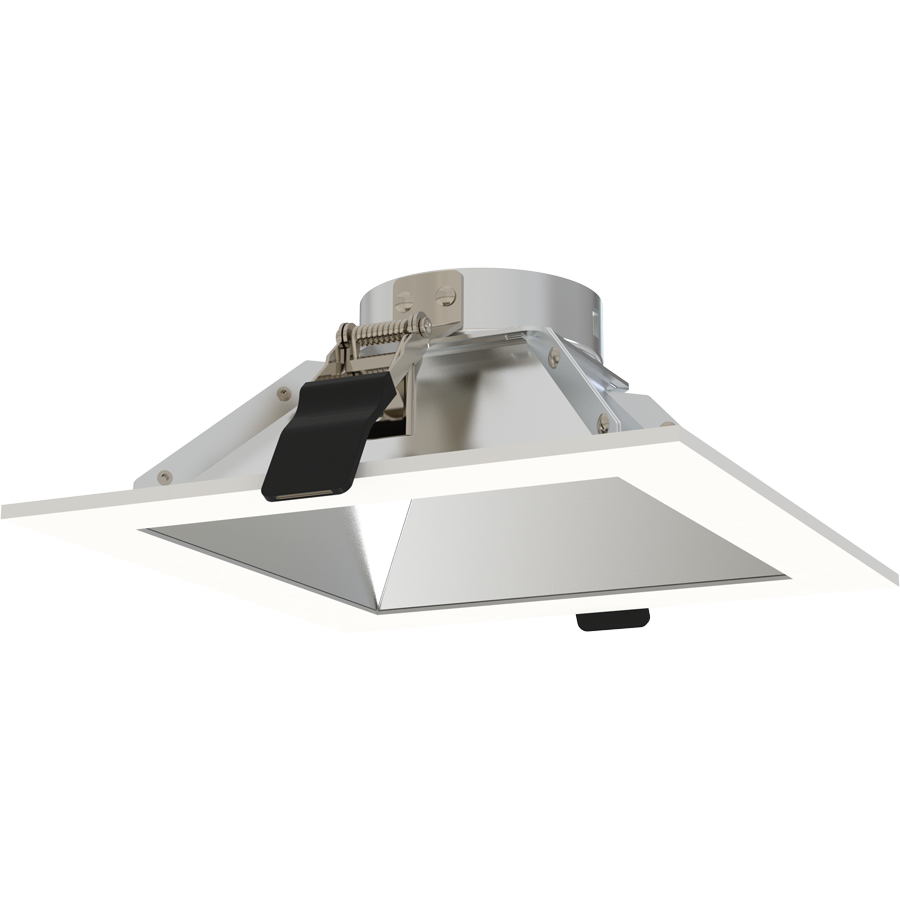 RAB ND22T-6SHW ND22 6-Inch Square Trim – Haze Cone – White Flange