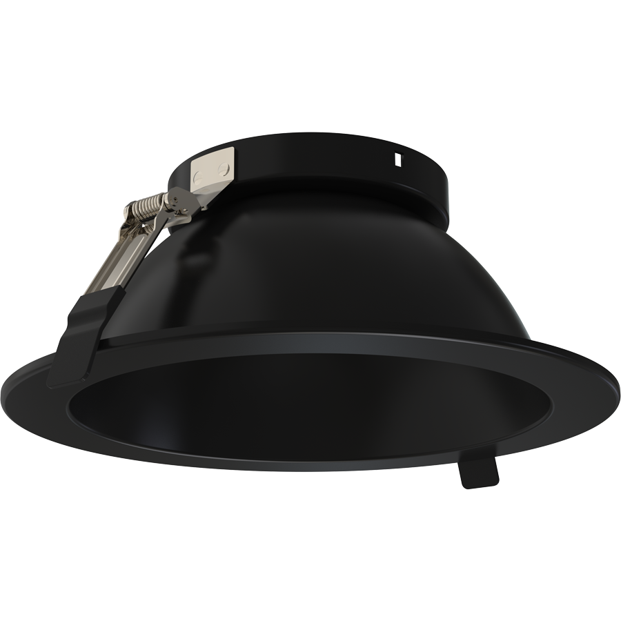 RAB ND22T-8RB ND22 8-Inch Round Trim – Black Cone – Black Flange