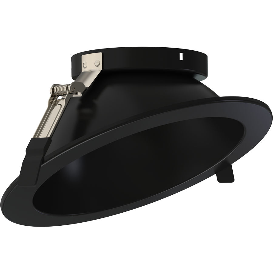 RAB ND22T-8RB-WW ND22 8-Inch Wall Wash Trim – Black Cone – Black Flange
