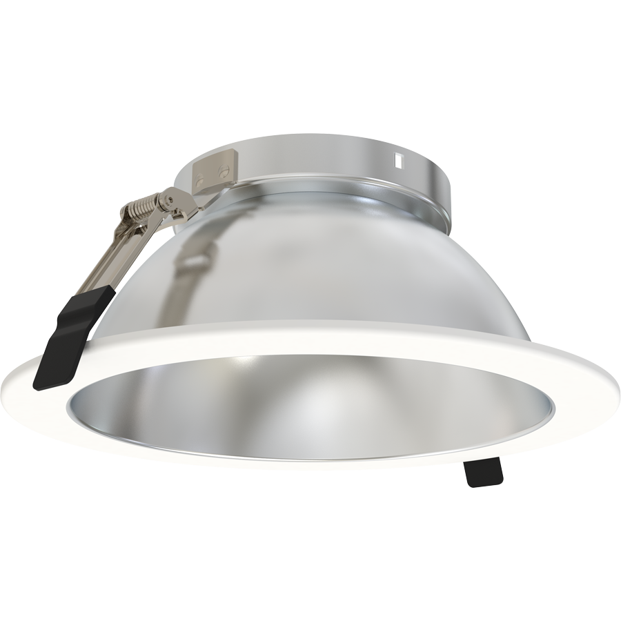 RAB ND22T-8RHW ND22 8-Inch Round Trim – Haze Cone – White Flange