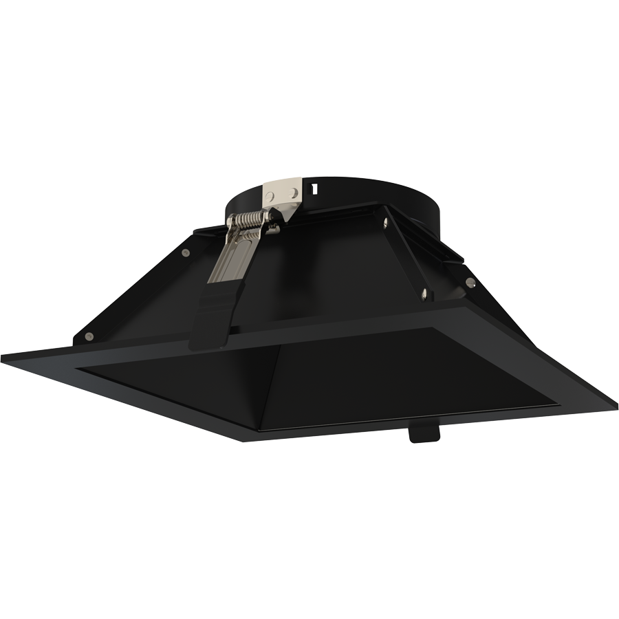 RAB ND22T-8SB ND22 8-Inch Square Trim – Black Cone – Black Flange