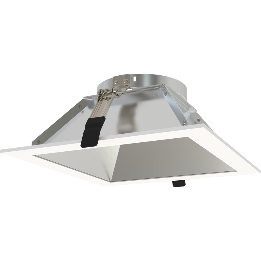 RAB ND22T-8SHW ND22 8-Inch Square Trim – Haze Cone – White Flange