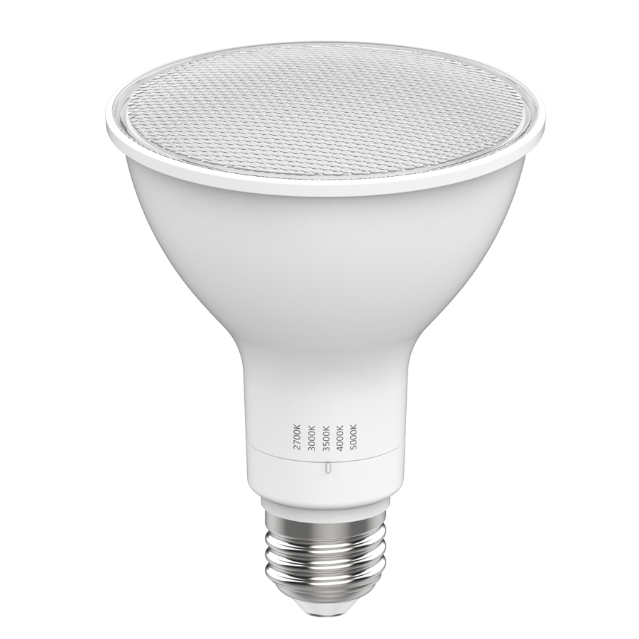 RAB PAR30LFA-11-9CCT-40D-DIM PAR30 Long Neck LED Lamp – 11W – 75W Equivalent – 40° Beam Angle – Selectable 2700K/3000K/3500K/4000K/5000K – 1000 Lumens – Dimmable – 120V