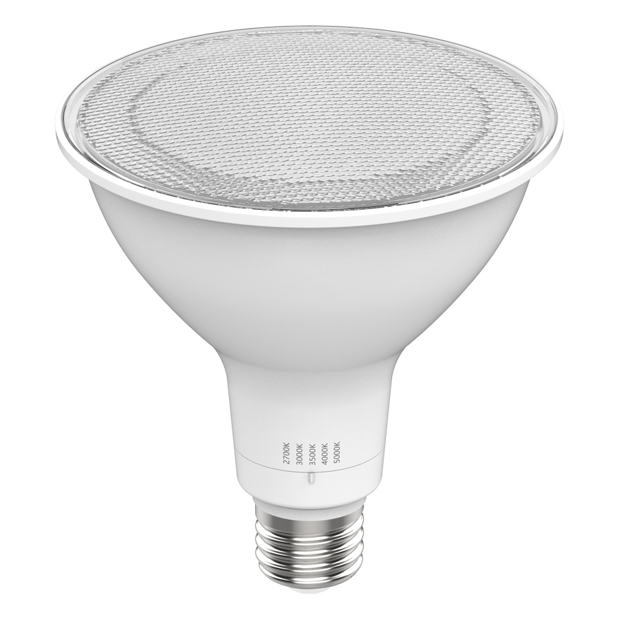 RAB PAR38FA-21-9CCT-40D-DIM PAR38 LED Lamp – 21W – 250W Equivalent – 40° Beam Angle – Selectable 2700K/3000K/3500K/4000K/5000K – 3000 Lumens – Dimmable – 120V