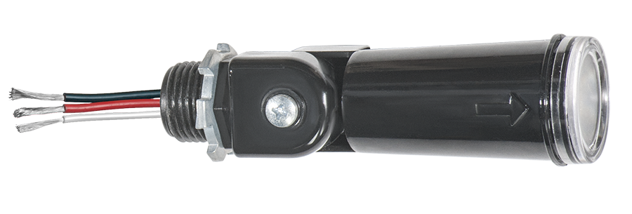 RAB PCS900 Swivel Pencil-Type Photocell – 900W HID – 1700W Tungsten – 120V – Black Finish